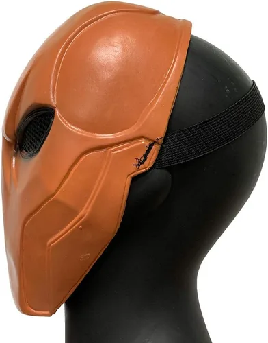 Miniatura 4 de Deathstroke - Máscara de látex de superhéroe de Arkham City para Halloween, accesorios de cosplay