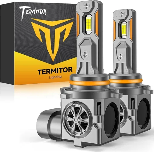 Miniatura 11 de Termitor Bombillas H4/9003/HB2, brillo de 50,000 lúmenes, blanco superbrillante de 6500 K, tamaño halógeno 1:1, luces antiniebla H4 blancas frías