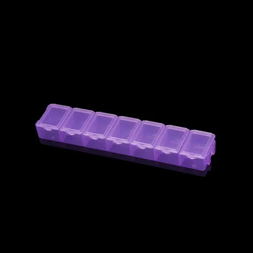 Miniatura 6 de Caja de almacenamiento transparente rectangular de plástico de 5.2 in, organizador de manualidades, manualidades, cuentas de bricolaje, caja de Azul