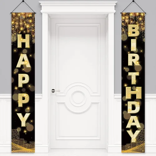 Cartel de decoración de cumpleaños, letrero de puerta de feliz cumpleaños para hombres, mujeres, niños y niñas, ideal para decoración de cumpleaños,