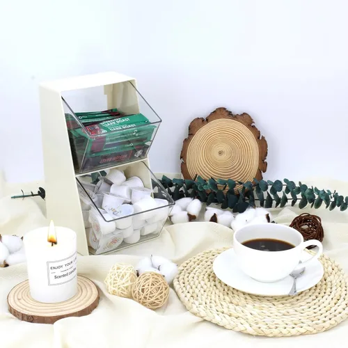 Miniatura 5 de Paquete de 2 soportes para cápsulas de café, organizador de almacenamiento de tazas K para encimera de hogar, oficina, bar, contenedores