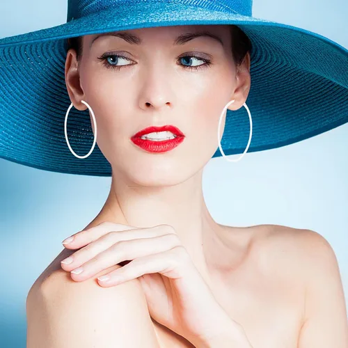 Miniatura 3 de 2Pcs Hoop Earrings for Women 70s 80s 90s Large Retro Neon Earrings 60mm Hoop Earrings Cute Beach Earrings Party Earrings Accessories for Women
