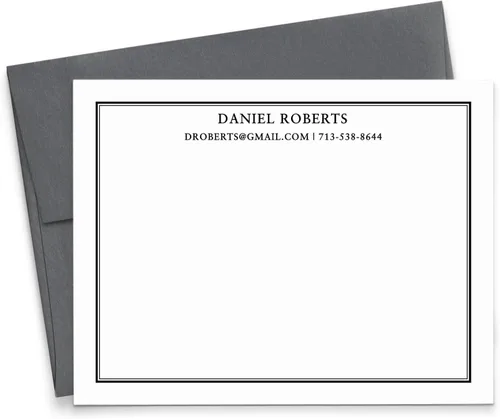 Miniatura 9 de Modern Pink Paper Papelería personalizada para hombres o mujeres, tarjetas de notas plegables personalizadas, tu elección