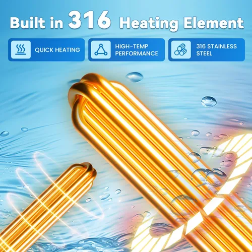 Miniatura 4 de NEWTRY Calentador de SPA de 5.5KW, calentador de piscina de 220V, calentadores eléctricos de piscina, calentadores de hidromasaje con termostatos