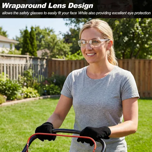 Miniatura 4 de Salfboy Paquete de 100 gafas de seguridad ANSI Z87.1, gafas resistentes a arañazos para mujeres y hombres, gafas de laboratorio, protección ocular
