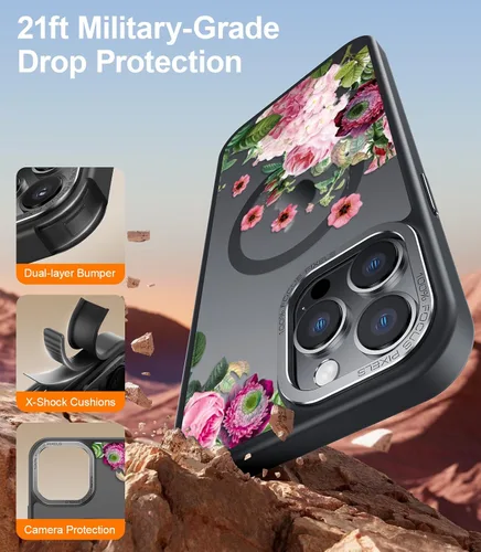Miniatura 294 de Goodon para iPhone 15 Pro Max con protector de pantalla de privacidad, compatible con Magsafe, funda translúcida mate a prueba de golpes - Linda