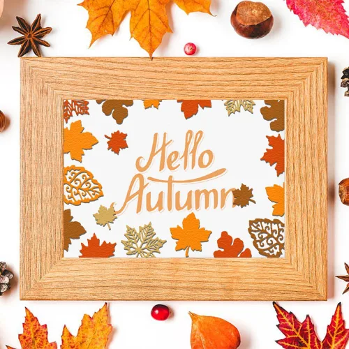 Miniatura 4 de Hying Troqueles de corte de hojas de otoño para hacer tarjetas, troqueles de hojas de arce de otoño, hojas de Acción de Gracias, plantillas