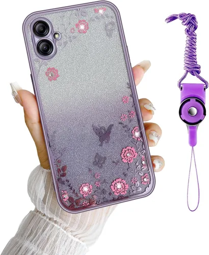 Miniatura 43 de Funda para Note 10, Galaxy Note 10 para mujer, cambio gradual con purpurina, cristal suave, TPU elegante, mariposa, floral, corazón, transparente