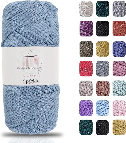 Miniatura 85 de Makromecity, Cordón de macramé de poliéster de 2 mm x 38 m (125 yardas) 2 mm de polipropileno, cordón de macramé para crochet, bolsas de macramé