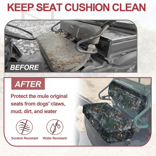 Miniatura 6 de StarknightMT Funda para Asiento de Banco Compatible con Kawasaki Mule 600/610 2005-2016 y Mule SX 2017-2023, Funda de Asiento UTV Impermeable de Camo