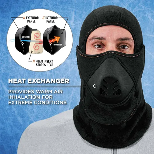 Miniatura 3 de Ergodyne N-Ferno 6970 pasamontañas térmico con intercambio de calor, negro