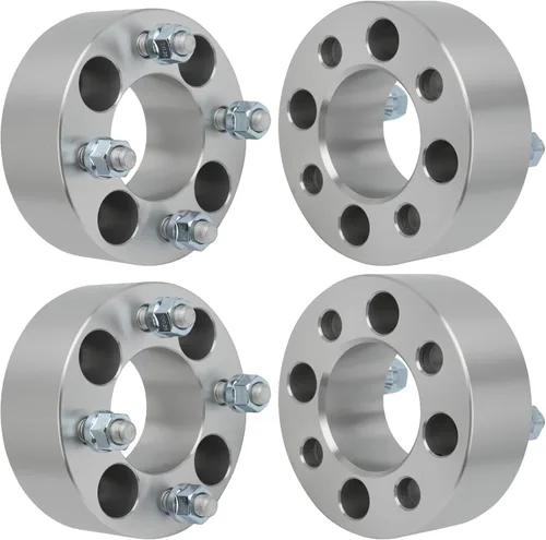 Miniatura 23 de IRONTEK Espaciadores de rueda de 0.157 x 4.000 in, espaciadores forjados reales de 2 pulgadas con orificio de cubo de 2.697 in M12x1.25 pernos aptos