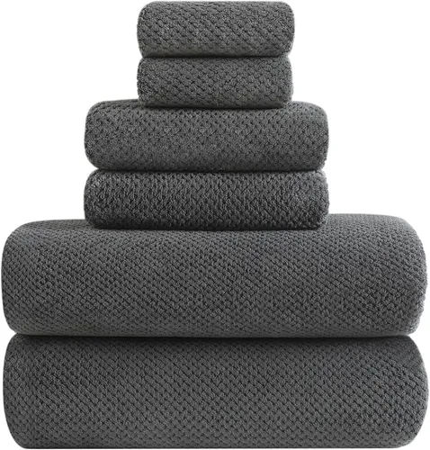 Miniatura 10 de YTYC Toallas, toallas de baño extra grandes de 29 x 59 pulgadas para baño, toallas de ducha súper suaves de secado rápido, peso ligero, microfibra