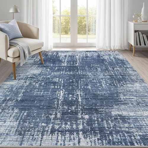 Miniatura 42 de kakania Alfombra lavable de 3 x 5, antideslizante, moderna, de pelo bajo, para entrada, dormitorio, cocina, baño, apta para niños, mascotas, robot
