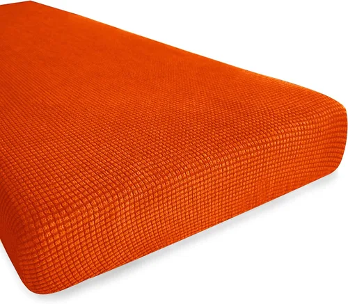 Miniatura 14 de Hokway Fundas de cojín elásticas para sofá Fundas de cojín para sofá Fundas de cojín de asiento de sofá Funda protectora de cojín(Chocolate, Mediano)