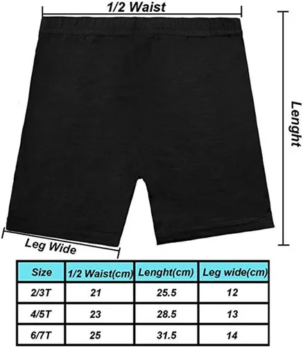 Miniatura 3 de Pantalones cortos de baile para debajo del vestido, paquete de 6 pantalones cortos de ciclismo para niñas, pantalones cortos negros debajo