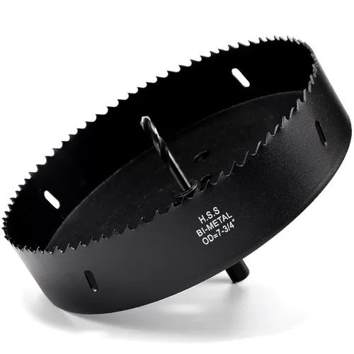 Miniatura 39 de Sierra de agujero de 4 1/8” (105mm) para madera y plástico, broca de corte de núcleo de sierra de agujero HSS bimetálica para paneles de yeso, Rojo