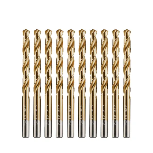 Miniatura 13 de amoolo Brocas de titanio de 1/4 pulgadas (10 unidades), brocas de metal HSS 4341 prémium para madera, metal, acero, plástico, aleación de aluminio