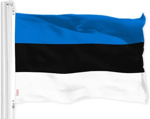 G128 LiteWeave Pro Series - Bandera de Estonia | 3 x 5 pies | LiteWeave Pro Series impreso poliéster 150D | Bandera de país, interior y exterior,