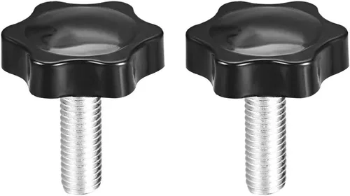 Miniatura 6 de uxcell Perillas de tornillo de sujeción con abrazadera Pomo de estrella M6 x 0.630 in rosca macho 2 piezas