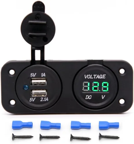 interruptores basculantes para camiones y autos, interruptor LED, 3 pines, control de apagado/encendido, 12V (luz azul)
