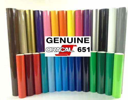 Miniatura 2 de Calcomanías de vinilo brillante Oracal 651 de 12 pulgadas x 5 pies con base de disolvente de color a elegir Amarillo dorado
