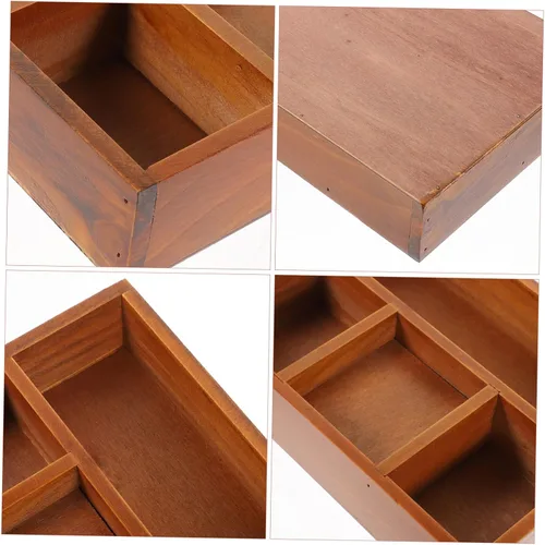 Miniatura 4 de Cabilock Bandeja de joyería dorada para perfumes, bandeja de tocador de tocador, compartimento de madera, organizador de maquillaje, solución