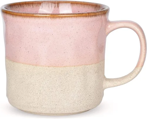 Miniatura 8 de Bosmarlin Taza de café grande de cerámica, taza de té grande para oficina y hogar, 18 onzas, apta para lavavajillas y microondas, 1 unidad (verde, 1)