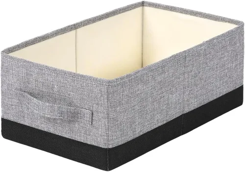 Miniatura 12 de ALYER Organizador de almacenamiento plegable de tela con asas, contenedor para dormitorio, oficina, armario, bebés, guardería, juguetes, libros