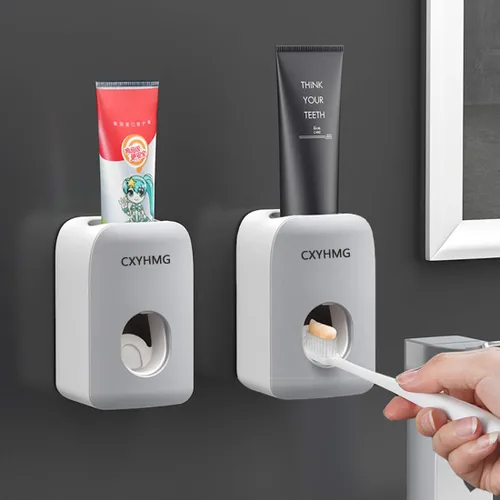 Miniatura 8 de Dispensador de pasta de dientes, 2 piezas dispensador automático exprimidor de pasta de dientes para niños y familia en la ducha, es accesorio