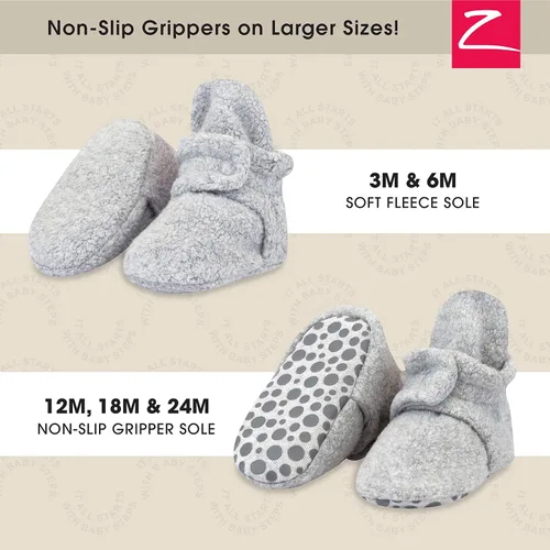 Miniatura 2 de Zutano - Botines unisex de vellón para bebé, suela suave y antideslizante, calcetines para bebés y niños pequeños, niñas y niños de 3 a 24 meses