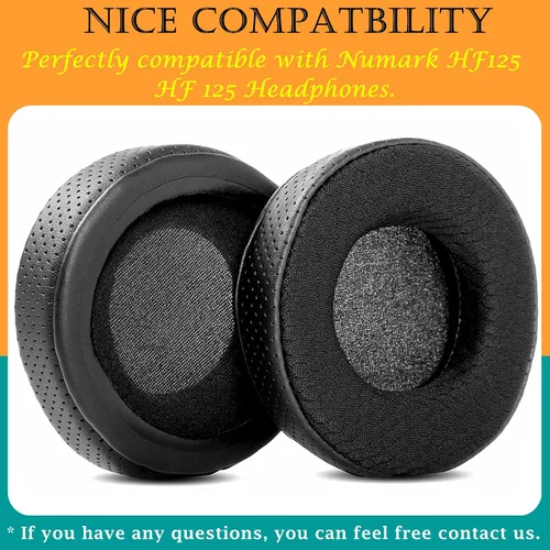 Miniatura 2 de HF125 - Almohadillas de repuesto compatibles con auriculares Numark HF125 HF 125 (almohadillas de tela negra)