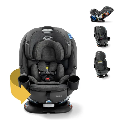 Graco Turn2Me - Asiento convertible giratorio 3 en 1 para automóvil, Manchester, rotación orientada hacia atrás, modo orientado hacia adelante,