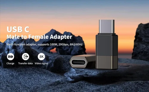 Miniatura 6 de Fidioto Paquete de 2 adaptadores USBC a USB C, adaptadores de aleación de zinc, adaptador USBC hembra a USB-C macho OTG compatible con teléfonos