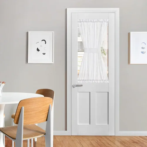 Miniatura 45 de NICETOWN - Cortinas transparentes para puerta de ventana, tratamiento de ventana lateral para puertas estrechas de vidrio/cocina/puerta delantera