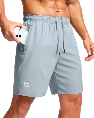 Miniatura 16 de G Gradual Pantalones cortos deportivos para correr para hombre con bolsillos con cremallera, de secado rápido, de 7 pulgadas, 5 pulgadas, 9