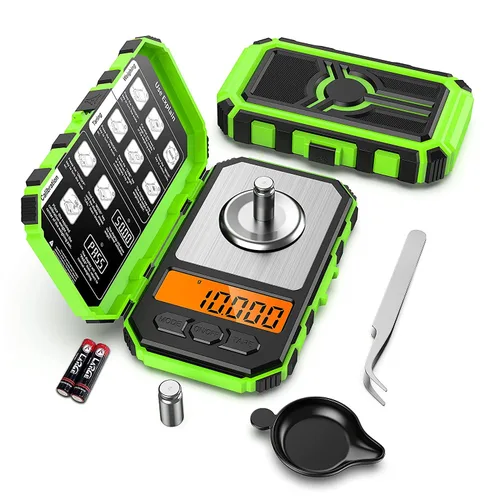Miniatura 11 de AMIR Báscula digital de miligramo de 1.76 oz/0.00 oz, báscula portátil de joyería, báscula electrónica de bolsillo de alta precisión, LCD