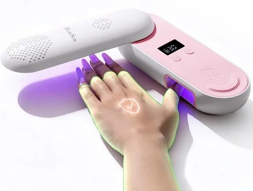 Miniatura 10 de MelodySusie Lámpara UV de Uñas Compacta Inalámbrica, P-PLUS20F con Panel Giratorio Innovador y Diseño de Protección UV, la Luz UV Recargable Cura