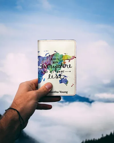 Miniatura 19 de Wanderlust - Soporte para pasaporte de cuero para mujer