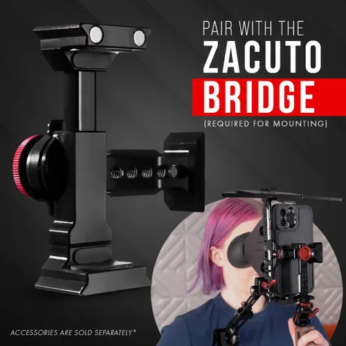 Miniatura 5 de Zacuto Stock de hombro Estabilizador ajustable, estabilizador de teléfono con agarre ligero y versátil Accesorio para teléfono inteligente