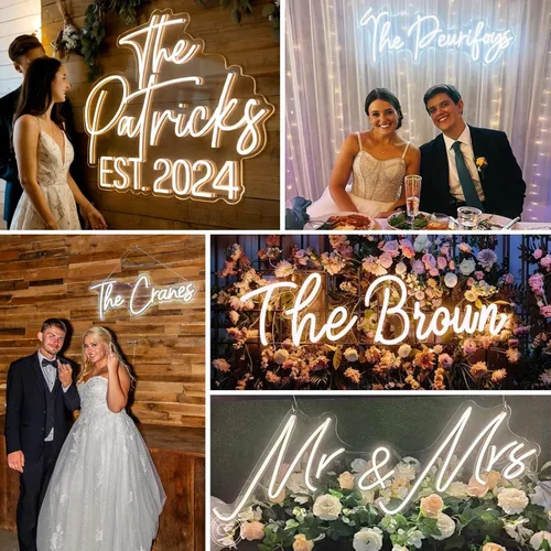 Miniatura 2 de Letreros de neón personalizados para decoración de pared, letrero de neón personalizado grande con atenuador, letrero luminoso personalizado, regalo