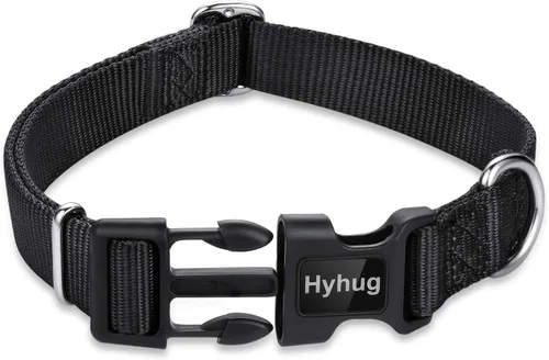 Miniatura 5 de Hyhug Pets - Collar clásico para perros de la colección regular de color sólido (S, negro)