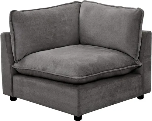 Miniatura 43 de Iroomy Oversized Modular Sectional Sofa, Chenille Cloud Couch, Deep Comfy Seat, 4-Seater Sofas, Couches, Living Room, Beige