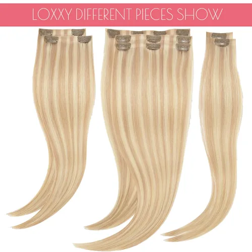 Miniatura 7 de Loxxy - Extensiones de cabello humano de 20 pulgadas, 7 piezas, 110 grms., cinta de poliuretano, sin costuras, 100 % real, Remy natural, piano