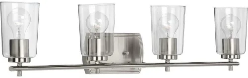 Miniatura 32 de Progress Lighting Adley Collection - Lámpara de tocador de baño tradicional con 3 luces, de cristal transparente, color negro mate, 7-5/8 x 23 Mate