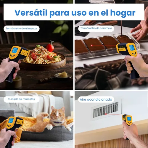 Miniatura 2 de Etekcity Pistola de temperatura láser termómetro infrarrojo 774, termómetro para carne, alimentos, caramelos y horno para accesorios de plancha