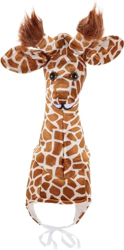 Miniatura 9 de Amosfun Sombrero de jirafa para fiesta de animales para padres e hijos, accesorio interactivo para disfraz de escenario, gorra de jirafa con correa