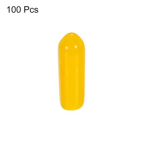 Miniatura 3 de MECCANIXITY 100 tapas de goma de 0.157 pulgadas (0.157 in), protector de rosca de tornillo de vinilo de PVC, tapas redondas para estantes de alambre