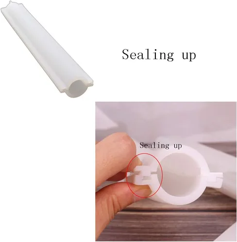 Miniatura 5 de EchoDone Tubo redondo Columna Silicona Jabón Vela Molde Insertar Jabón Suministros Molde de Silicona para Jabón