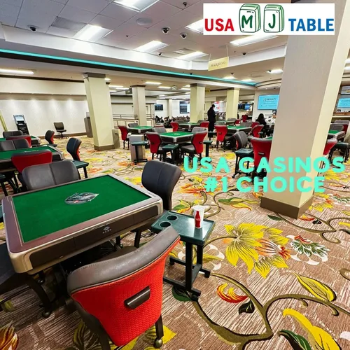 Miniatura 4 de Mesa automática de Mahjong de 1.575 in con 2 juegos de azulejos numerados de 1.575 in estilo filipino/americano/chino
